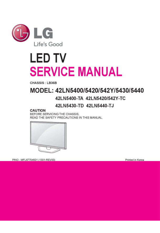 LB36B_42LN5400, 42LN5420, 42LN542Y, 42LN5430, 42LN5440